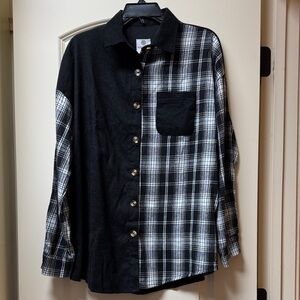 Marleylilly Black and White Plaid Shirt